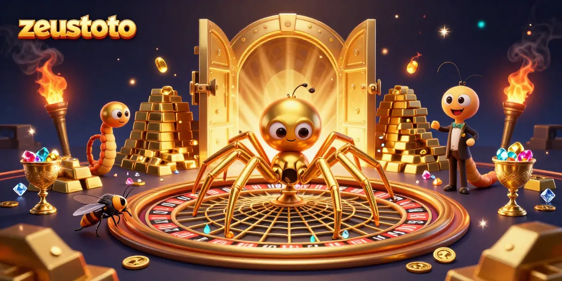 zeustoto creates thrilling roulette experiences with a golden spider and a centipede croupier.