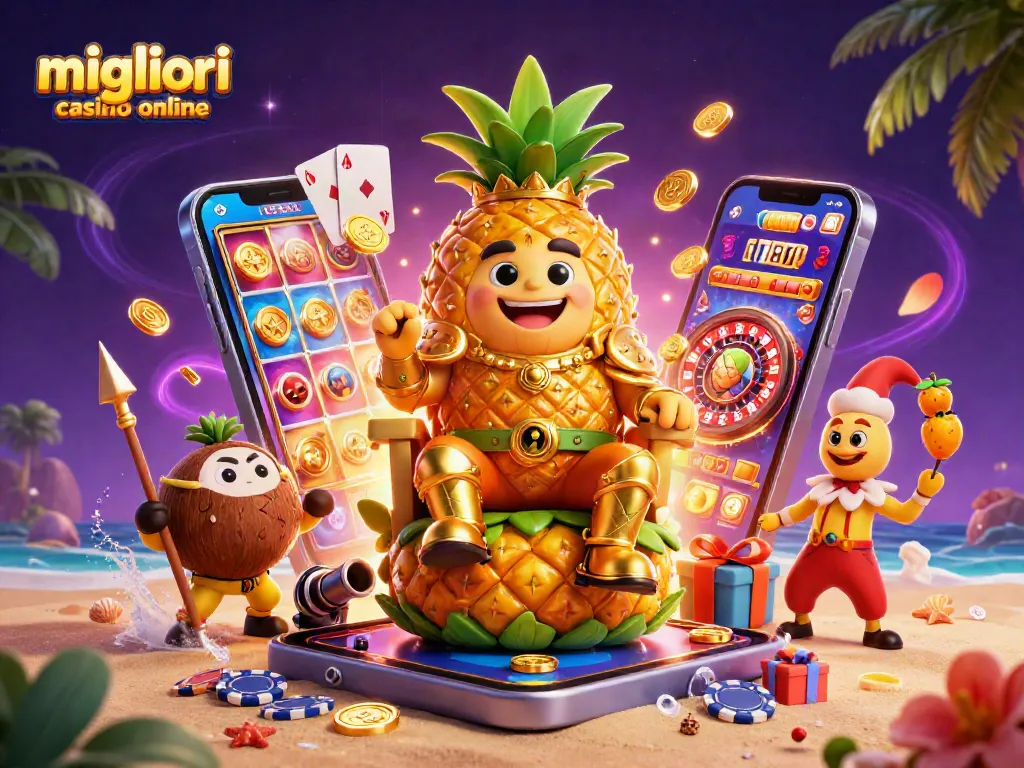 Scopri i migliori casino online in un'illustrazione vivace, immersa nell'azzardo.