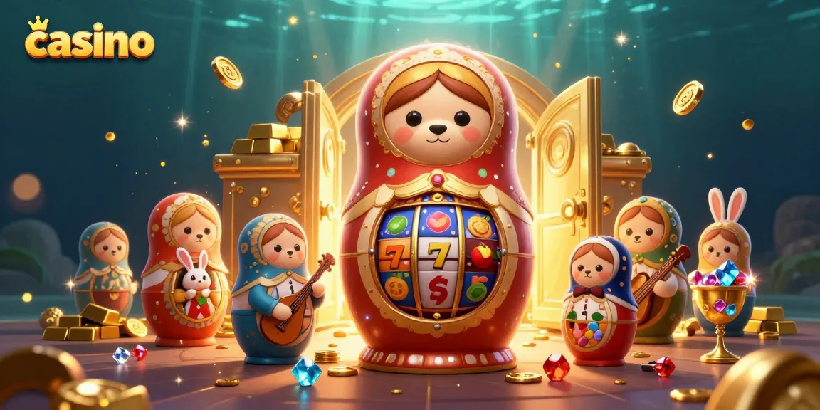 Experience the vibrant energy of a casino with cartoon bears and game elements in a rich scene