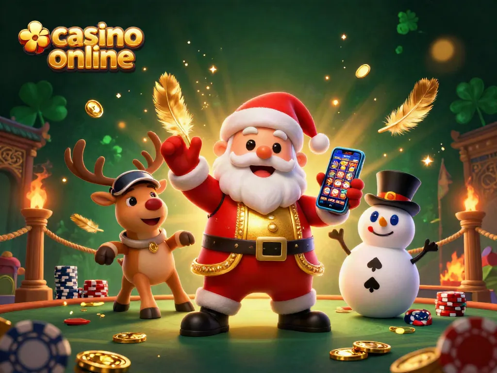 Gana en el casino online con Santa y su equipo en un emocionante juego de tragamonedas.