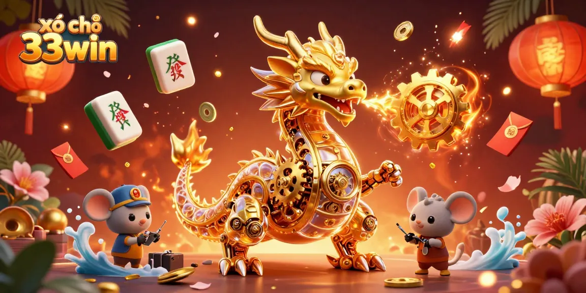 Explore the striking world of xổ số 33win with dynamic 3D visuals and vibrant gaming elements.