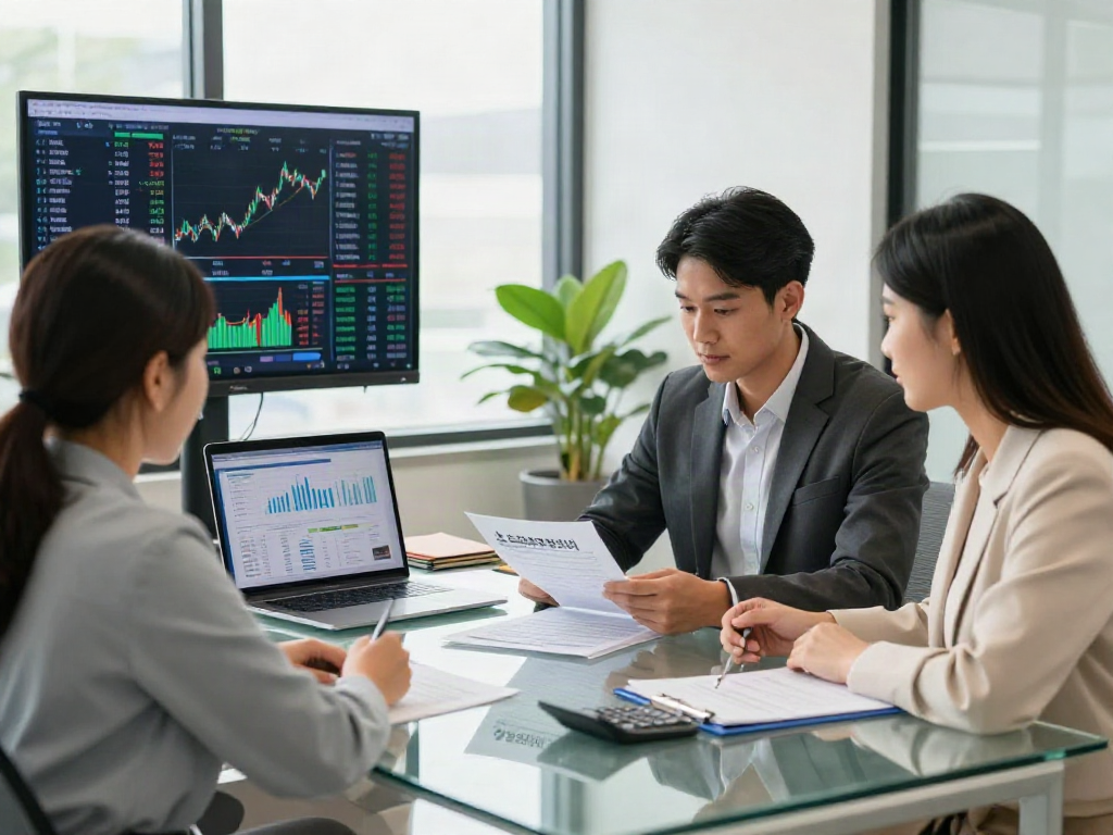 소액결제현금화 관련 상담을 받는 고객과 금융 전문가의 모습