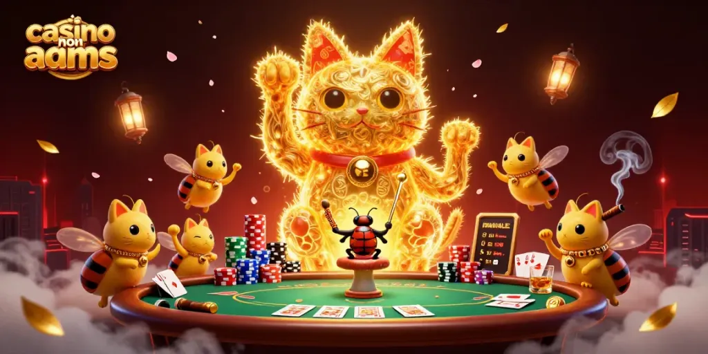 Giocatori che esplorano il mondo dei casino non AAMS con simboli di fortuna e giochi d'azzardo.