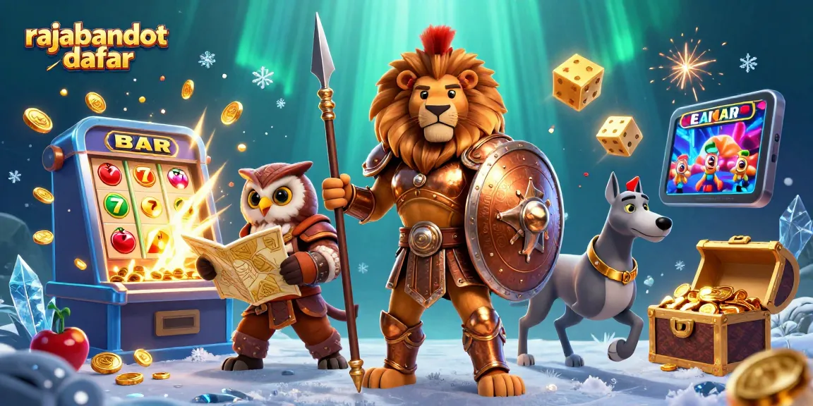 Experience the thrill of rajabandot daftar with a vibrant 3D casino scene packed with excitement.