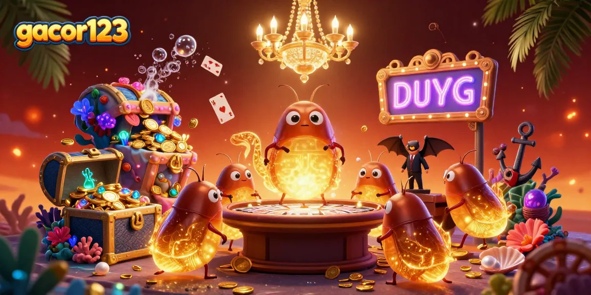 Light up your gaming experience at gacor123 with glowing characters in a vibrant casino scene.