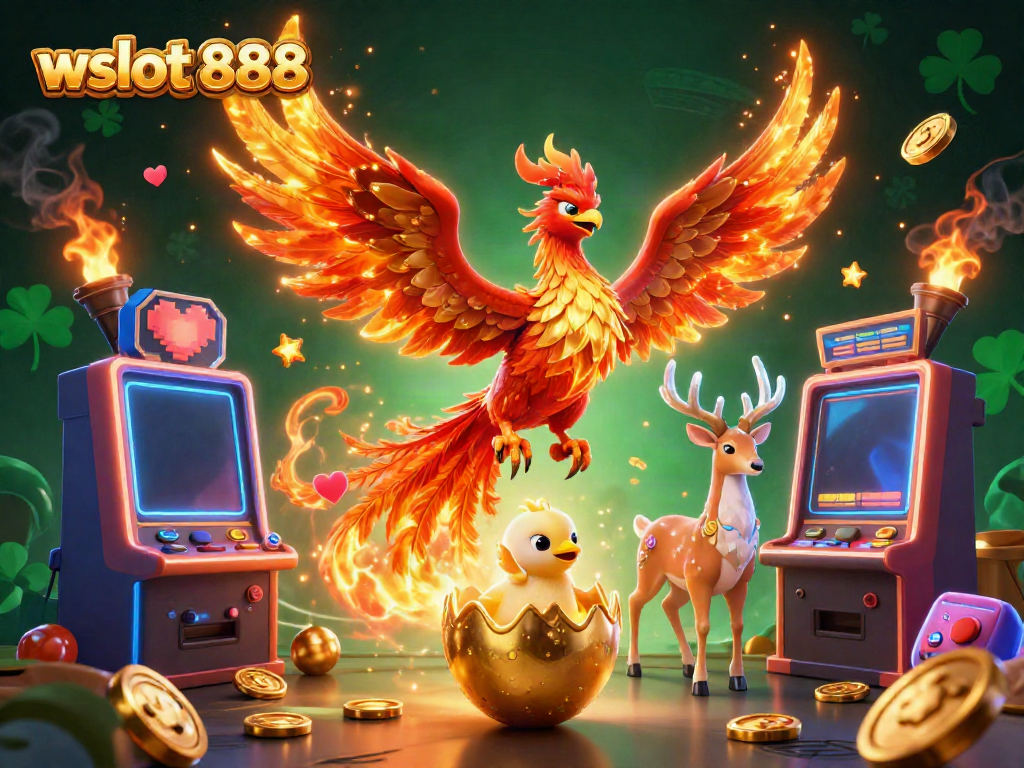 Wslot888 menghadirkan pengalaman bermain slot gacor dengan phoenix dan stag dalam ilustrasi menarik.