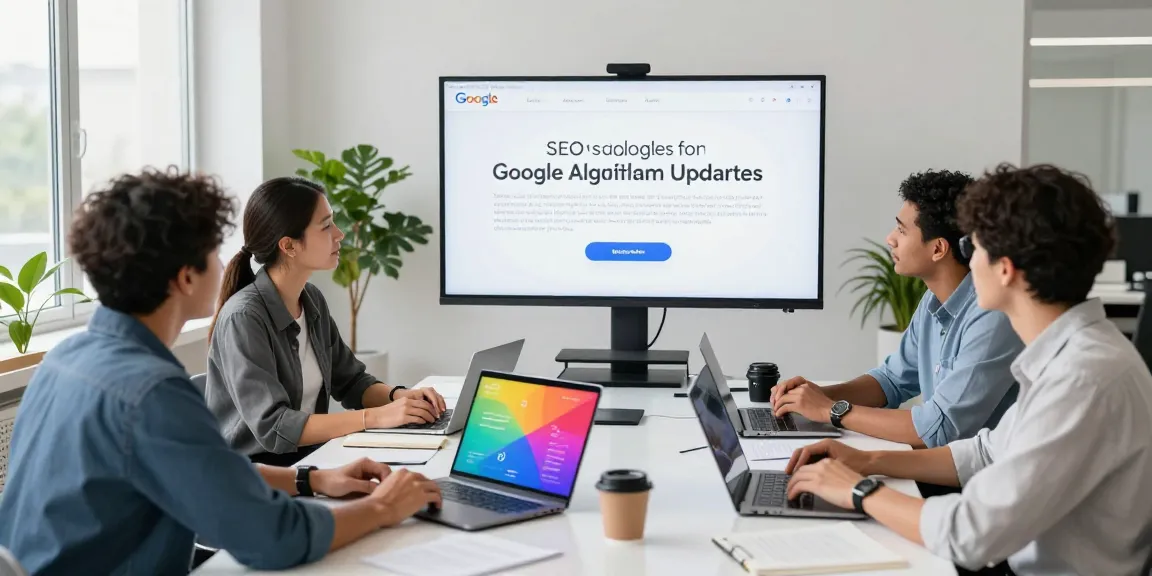 Discussion on Google algorithm updates with rokok88 in a modern workspace.