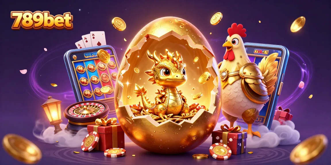 Engage in thrilling gaming with 789bet, featuring a golden dragon and slot game elements.