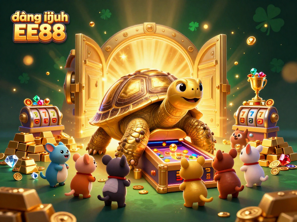 Engage with the exciting world of đăng nhập EE88 and vibrant casino games featuring a 3D golden tortoise.