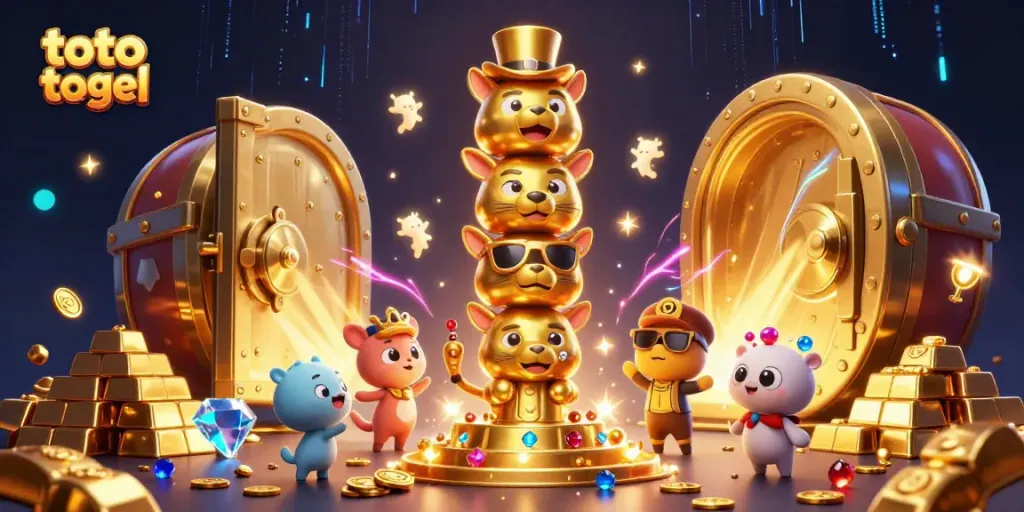 Rasakan sensasi bermain toto togel di kasino dengan totem yang berkilau dan harta emas yang melimpah.