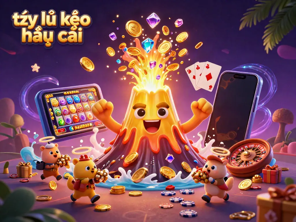 Engage with tỷ lệ kèo nhà cái in a vibrant 3D scene filled with treasures and casino elements.