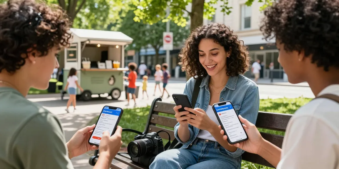 BedPersonal: Engaging diverse users connecting through local classifieds in a vibrant urban park.