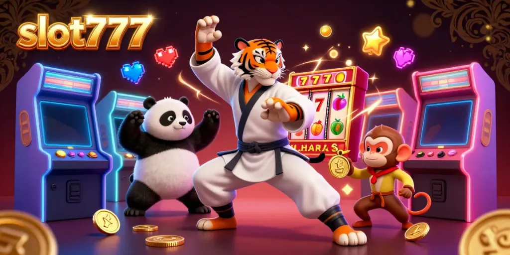 Jadikan slot777 pusat perhatian dengan slot mesin 3D yang menakjubkan dan karakter unik seperti harimau kung fu.