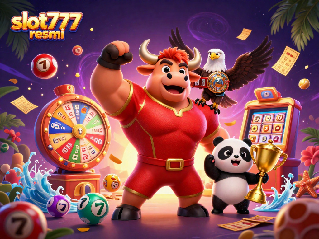 Experience a winning moment at slot777 resmi with our lively casino-themed illustration featuring vibrant gaming elements.