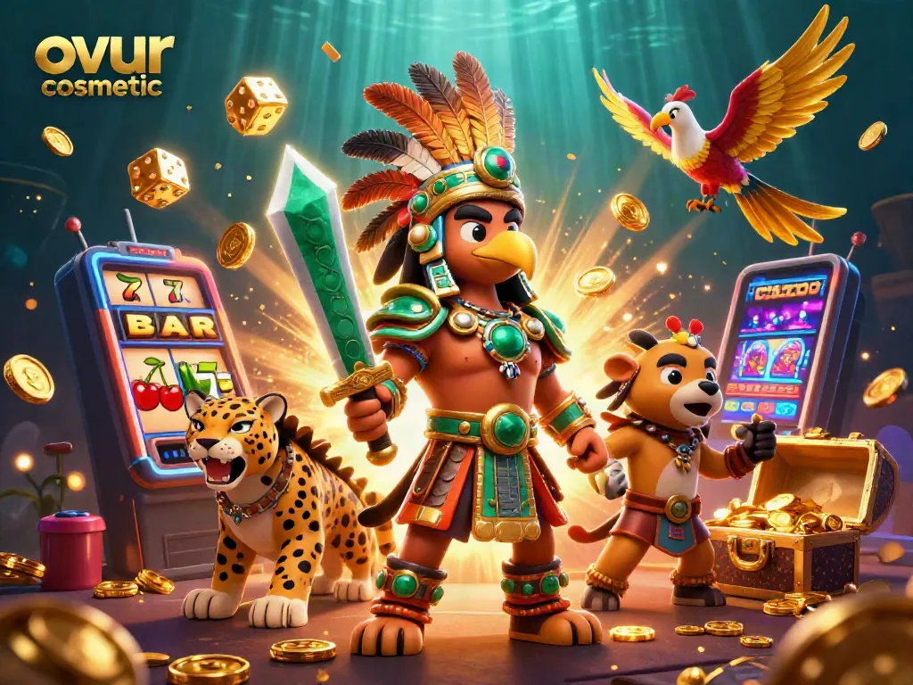 Experience the thrills of ovur cosmetic in a vibrant casino scene filled with jackpots and excitement.