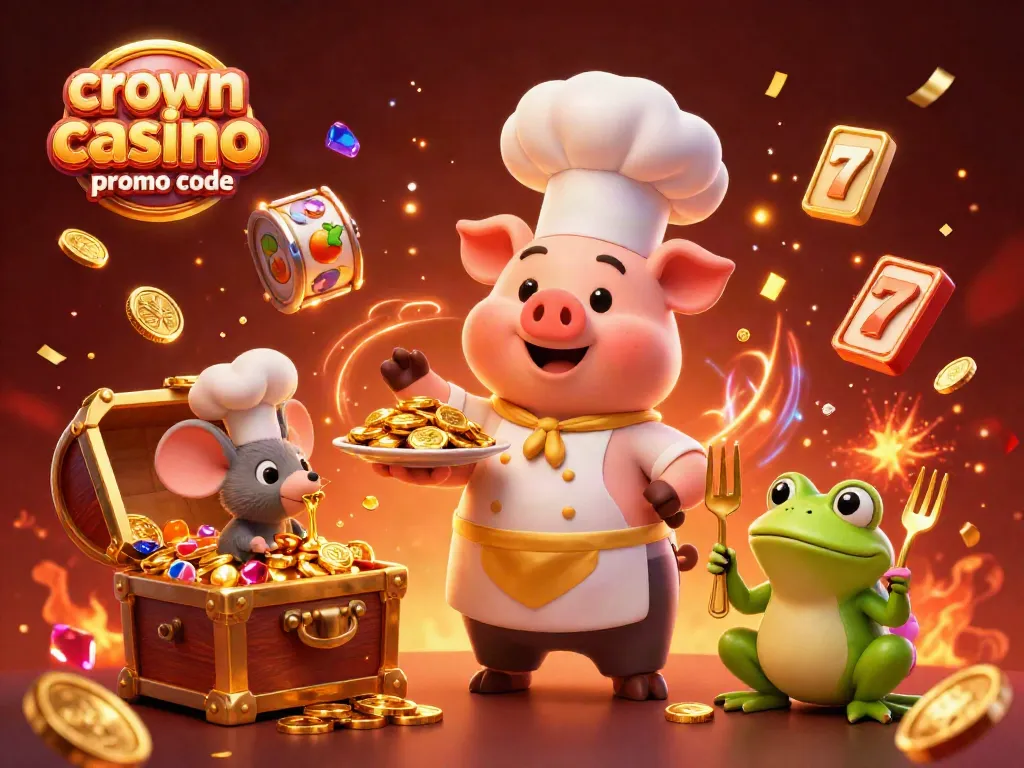 Claim exciting rewards at Crown Coins Casino with this vibrant illustration of characters celebrating casino-themed gold coins action.