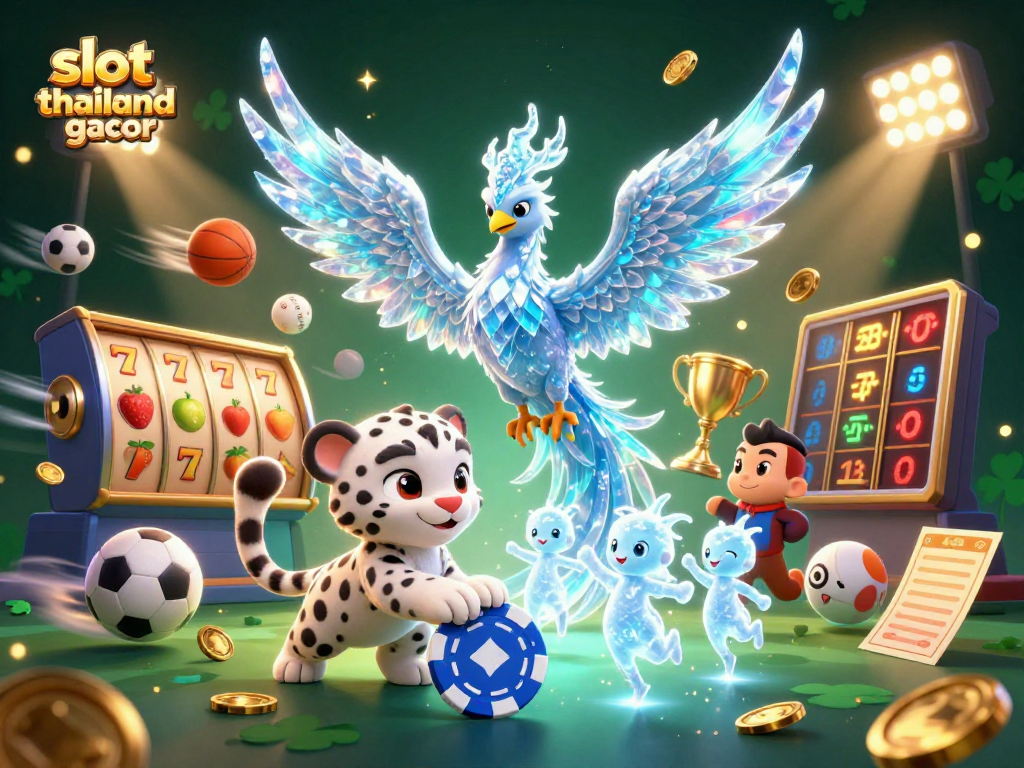 Engage in slot thailand gacor excitement with an animated scene featuring vibrant casino elements.